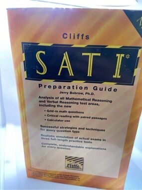 Cliffs SAT I Preparation Guide - Yellow/Black Cover
